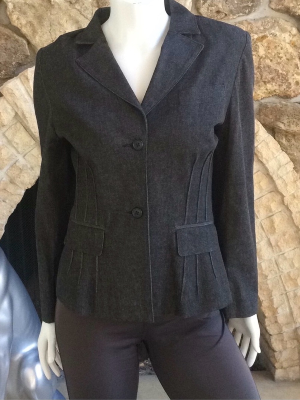 White House Black Market Blackish Denim Blazer